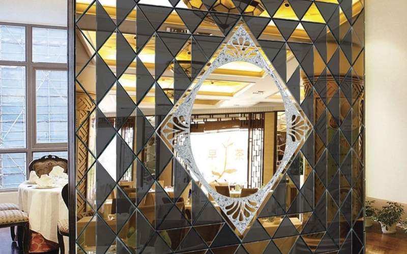 Панно из ромбов с фацетом